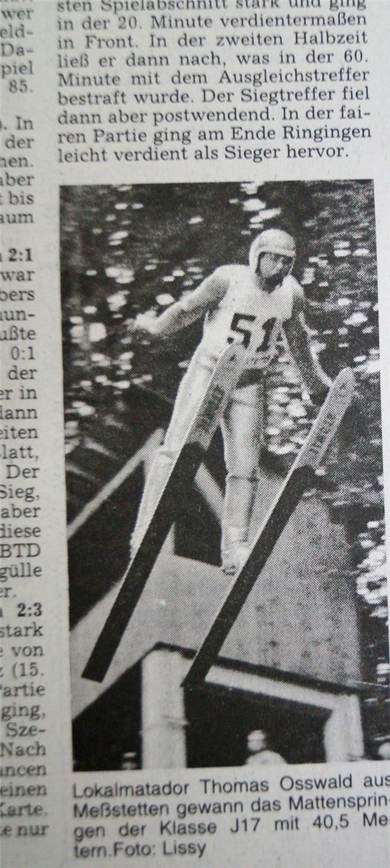 Blick ins ZAK-Archiv: Das Meßstetter Sommerskispringen 1995