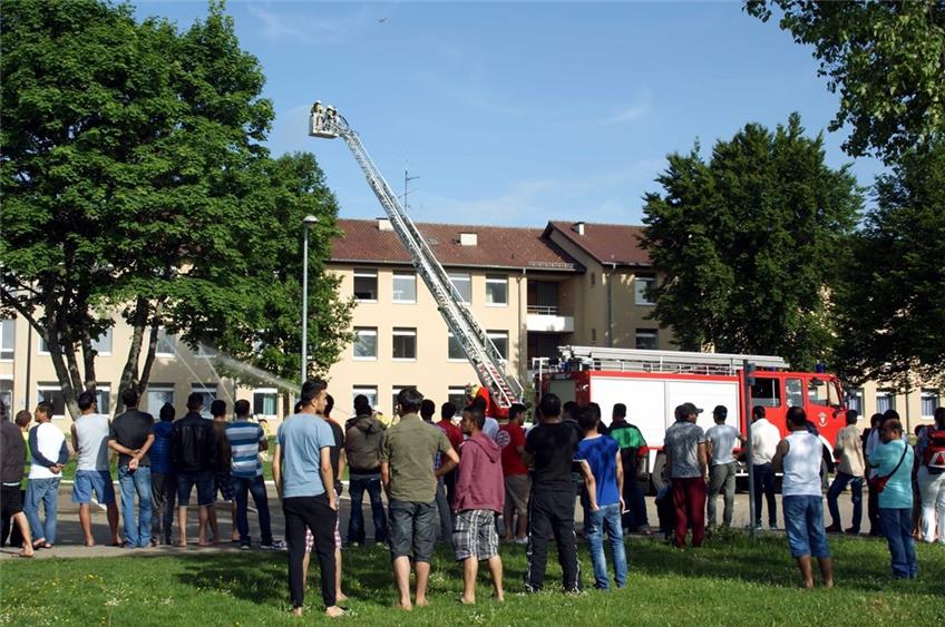 Feuerwehrübung in der LEA: Im Ernstfall hätte es unerwartete Probleme gegeben